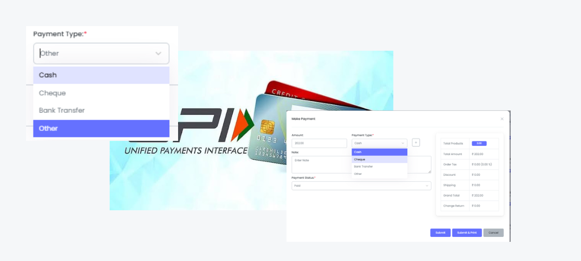 Payments and Cash